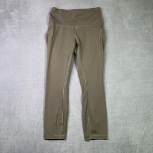 Lululemon Wunder Train Crop Womens 8 Carob Brown High Rise 23" Pockets Yoga